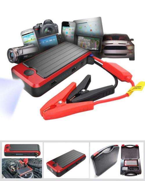 Automobile Multi-function Car Emergency Launcher Jump Starter T6 12000mAh Power Bank w/ LED Torch