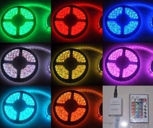 5M LED Strip light 3528 RGB Colour Waterproo