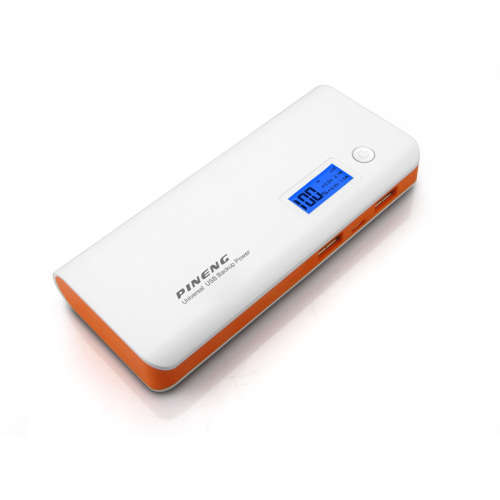 PINENG 10000mAh Dual USB 2.1A 1.0A External Mobile Battery Charger Pack Power Bank Orange 10000mAh