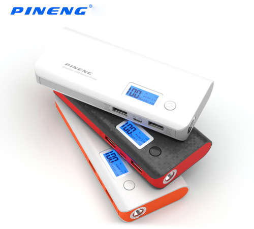PINENG 10000mAh Dual USB 2.1A 1.0A External Mobile Battery Charger Pack Power Bank Orange 10000mAh