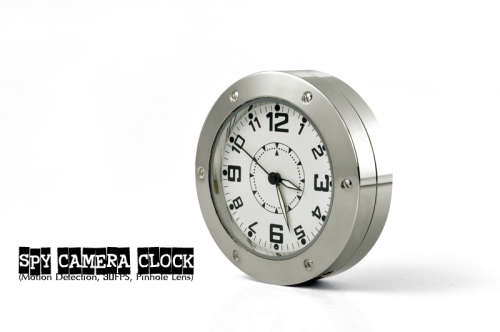 Motion Detection Spy Pinhole Lens Camera Clock With 30FPS DV Recorder Security Surveillance