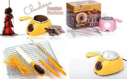 Electric Chocolatiere Chocolate Melting Pot Machine Set
