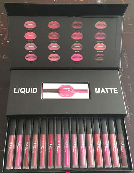 HUDA BEAUTY LIQUID MATTE LIPSTICK BOX SET - 16 SHADES