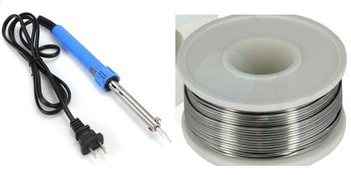 Soldering Iron + Soldering Core Wire - 60W Soldering Iron + 1mm Soldering Core Wire