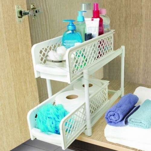 PORTABLE 2 TIER BASKET DRAWERS