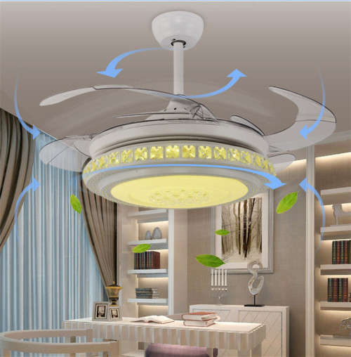 Modern simple fashion invisible fan fan fan fan lamp fan lamp bedroom bedroom lights