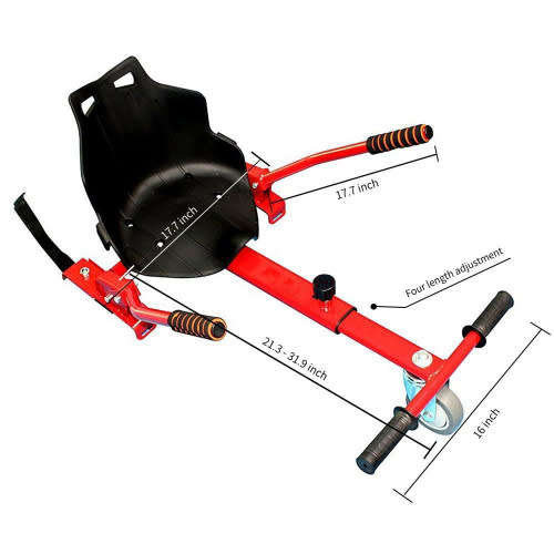 Adjustable Hoverboard Kart Seat Attachment Holder Accessory for 6.5"8"10"(Not Included Balance Board