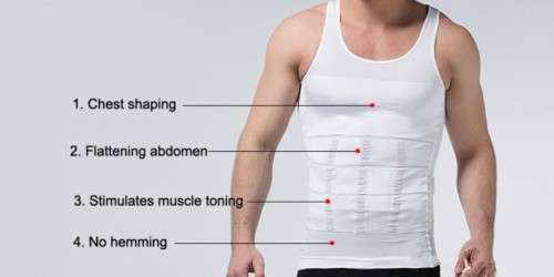 Slim 'n Lift Vest, Slimming Vest for Men - Black or White