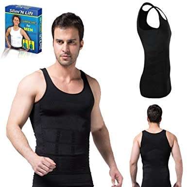 Slim 'n Lift Vest, Slimming Vest for Men - Black or White