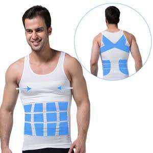 Slim 'n Lift Vest, Slimming Vest for Men - Black or White