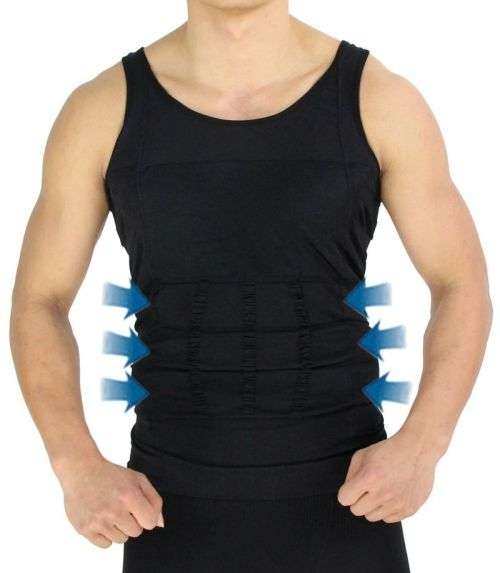 Slim 'n Lift Vest, Slimming Vest for Men - Black or White