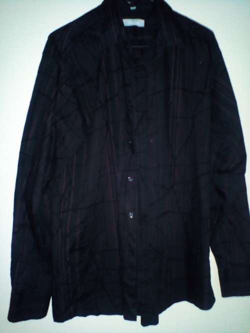Markham black and purple smart long sleeve shirt