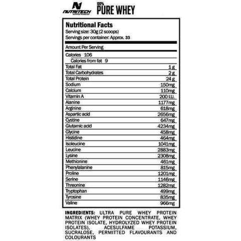 Nutritech Pure Whey | 3.2KG Protein Shake