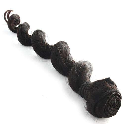 Natural black 22"  Loose Wave Brazilian Virgin Remy Human Hair Weave Weft one Bundle /100 Grams