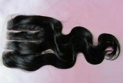 Wholesale - - 100% Brazilian Human Virgin Hair 3 Part Lace Closure Top Closure Natural Color in 12"