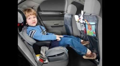 2-1 Back Car seat Kick Mat Organizer