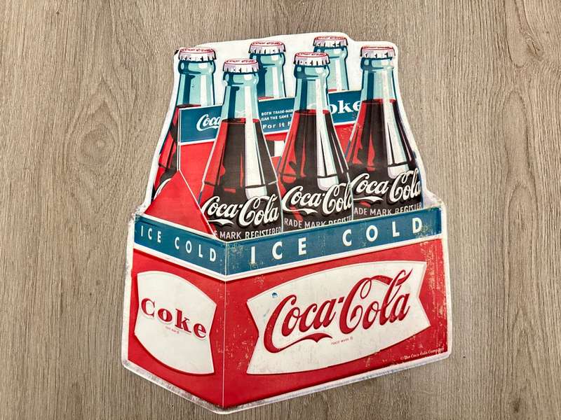 Coca Cola Vintage style Embossed Sign