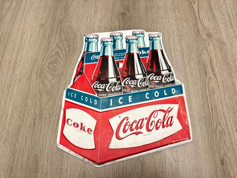 Coca Cola Vintage style Embossed Sign