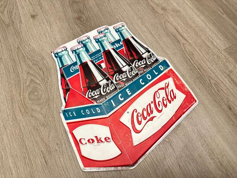 Coca Cola Vintage style Embossed Sign