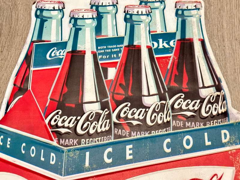 Coca Cola Vintage style Embossed Sign