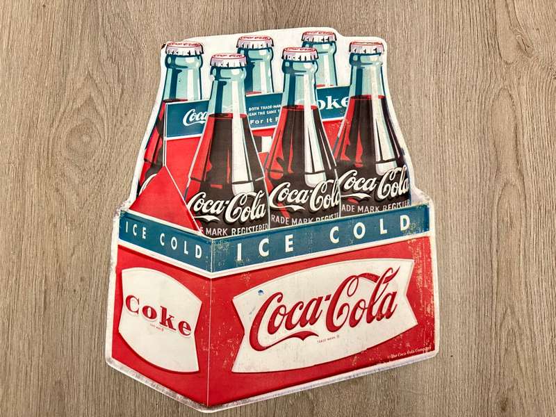Coca Cola Vintage style Embossed Sign