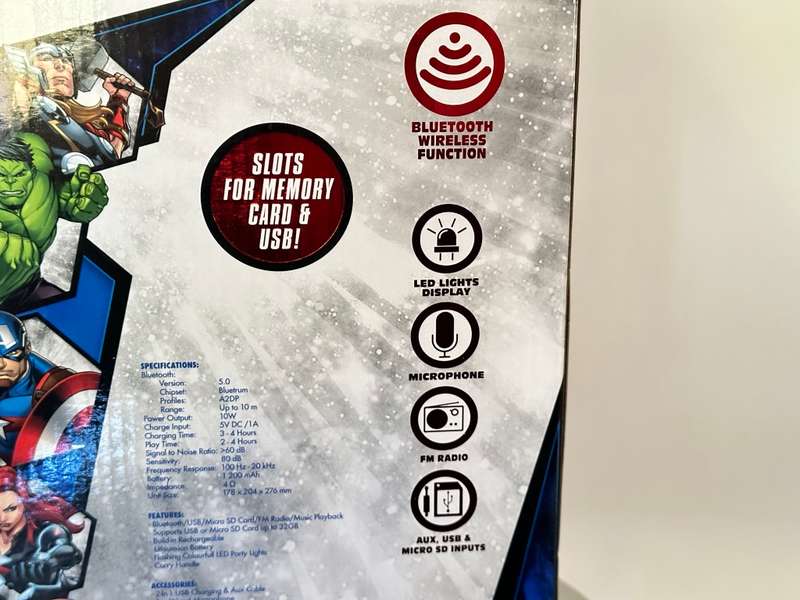 Marvel Avengers LED Karaoke Machine