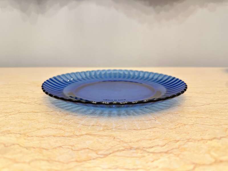 Vintage Cobalt Blue Colorex Glass Side Plate 19cm (Rare Find)