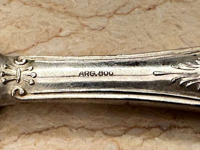 Vintage Italian Silver Plate Stamped ARG 800 Kings Pattern (42 Pc Cutlery set)
