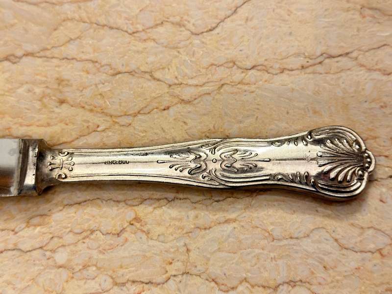 Vintage Italian Silver Plate Stamped ARG 800 Kings Pattern (42 Pc Cutlery set)