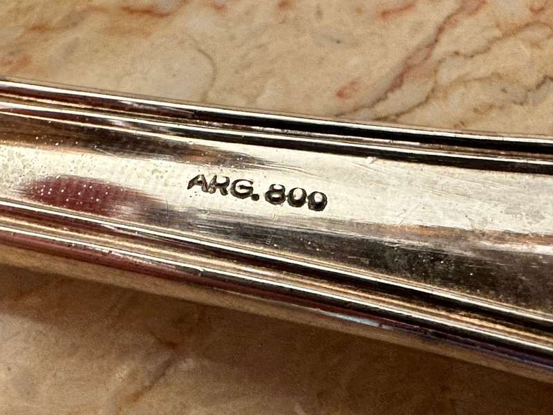 Vintage Italian ARG 800 Silver plate Kings pattern Serving set ( Very Large ) Rare & Collectable