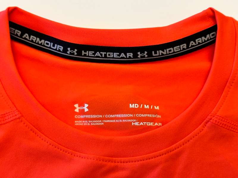 Under Armour Men's HeatGear Short Sleeve Compression Shirt- Bolt Red