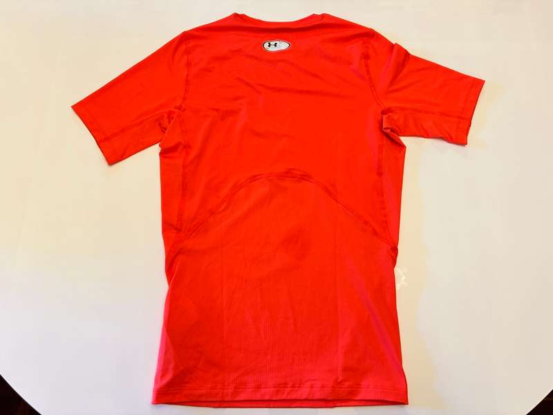 Under Armour Men's HeatGear Short Sleeve Compression Shirt- Bolt Red