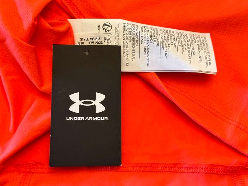 Under Armour Men's HeatGear Short Sleeve Compression Shirt- Bolt Red
