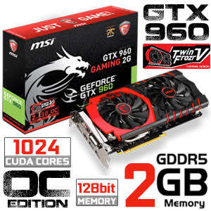 MSi GTX 960 DDR5 2G Gaming Graphics Card *Bargain Bin*