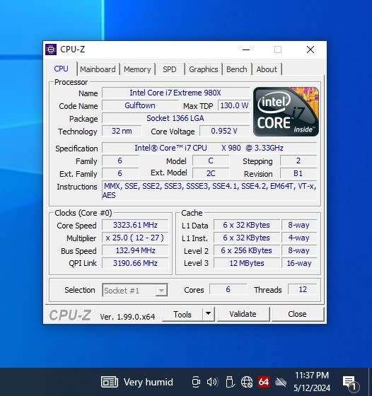 Core i7 980X|6 Core, 12 Thread|Asus P6X58D-E Gaming Combo