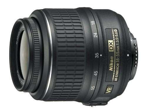 **Nikon 18-55mm f/3.5-5.6G AF-S DX VR Nikkor Zoom Lens with Hand Camera Strap**