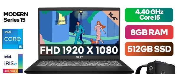 **BARGAIN BUY** MSI MODERN 15 LATEST 12th GEN i5, 8GB RAM, 512GB SSD -WORTH R15k -GRAB IT@R7999!!!!!