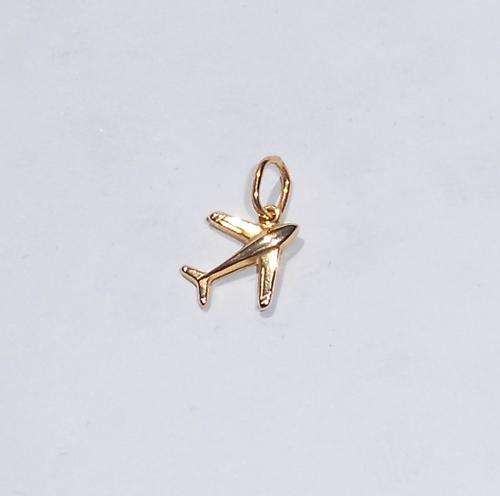 9ct yellow gold airoplane charm