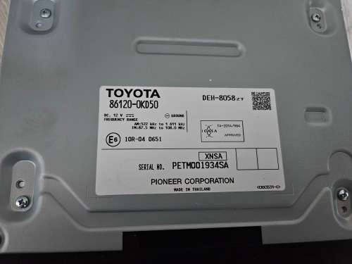 Toyota Fortuner / Hilux (2016) radio