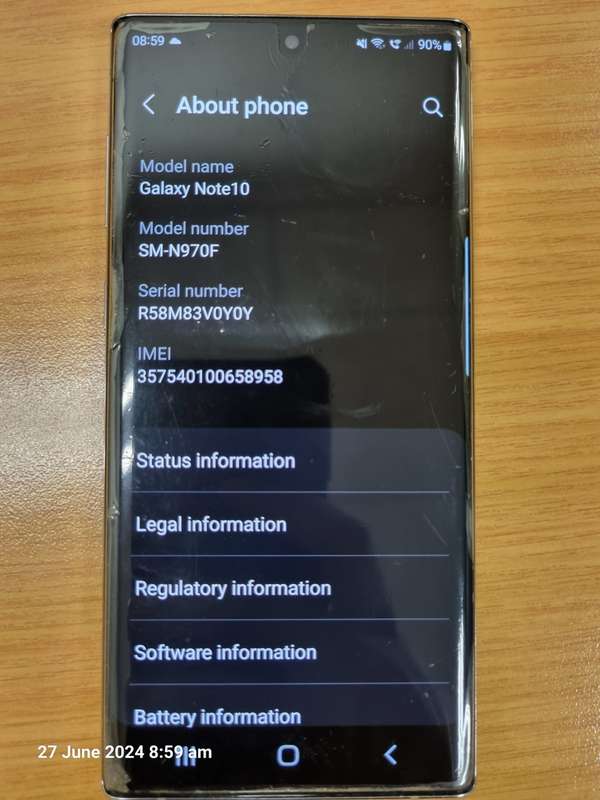 Samsung Galaxy Note 10 256GB Aura Glow