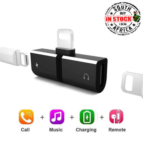 2 in 1 iPhone Dual 8 Pin Adapter Headphone and Charger Adapter for iPhone 7, 8, X ***LOCAL STOCK***