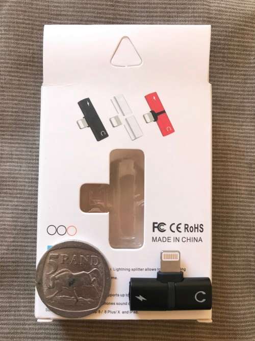 2 in 1 iPhone Dual 8 Pin Adapter Headphone and Charger Adapter for iPhone 7, 8, X ***LOCAL STOCK***