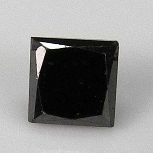 RARE BLACK PRINCESS DIAMOND (3.2 - 3.3mm  0.32 Cts)