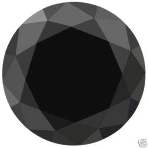AAA+++ CERTIFIED BLACK DIAMOND  SOLITAIRE (7.46mm - 1.33 Ct )
