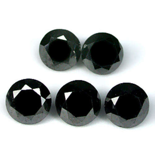 BLACK  DIAMOND LOT (3.5mm - 5 pieces - 1.07 TCts)