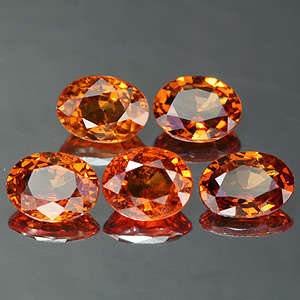 JUST JEWELS -   MANDARIN GARNET (5 Pce  - 2.37 TCt)