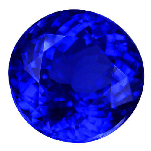TOP 5* DEEP PURPLE BLUE TANZANITE - ROUND CUT (2.19 Ct - 7.90 mm diam )