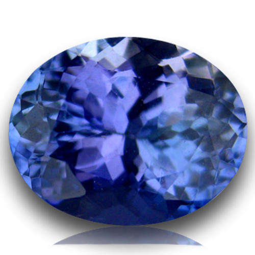 TOP PURPLE BLUE TANZANITE - OVAL CUT (3.80 Ct - 10.5 x 8.5 x 5.9 mm)