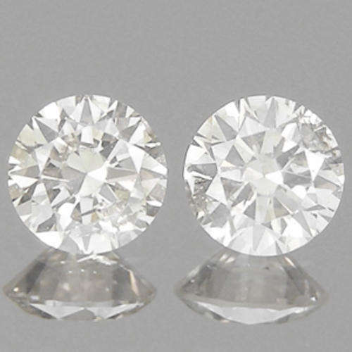MATCHED DIAMOND PAIR  (Off white ; SI3, 2.80mm, Cut - Good   - 0.17 TCt)