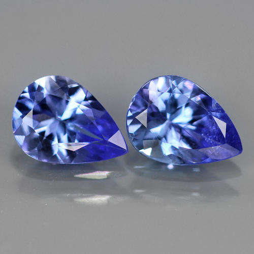 TOP TANZANITE MATCHED PAIR -- PEAR CUT (1.28 Ct )